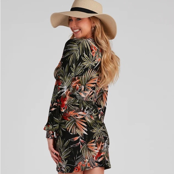 Windsor SET - NWT- Island Tides Tropical Tie-Front Top & Skirt- BEACH Vacation - Picture 2 of 6